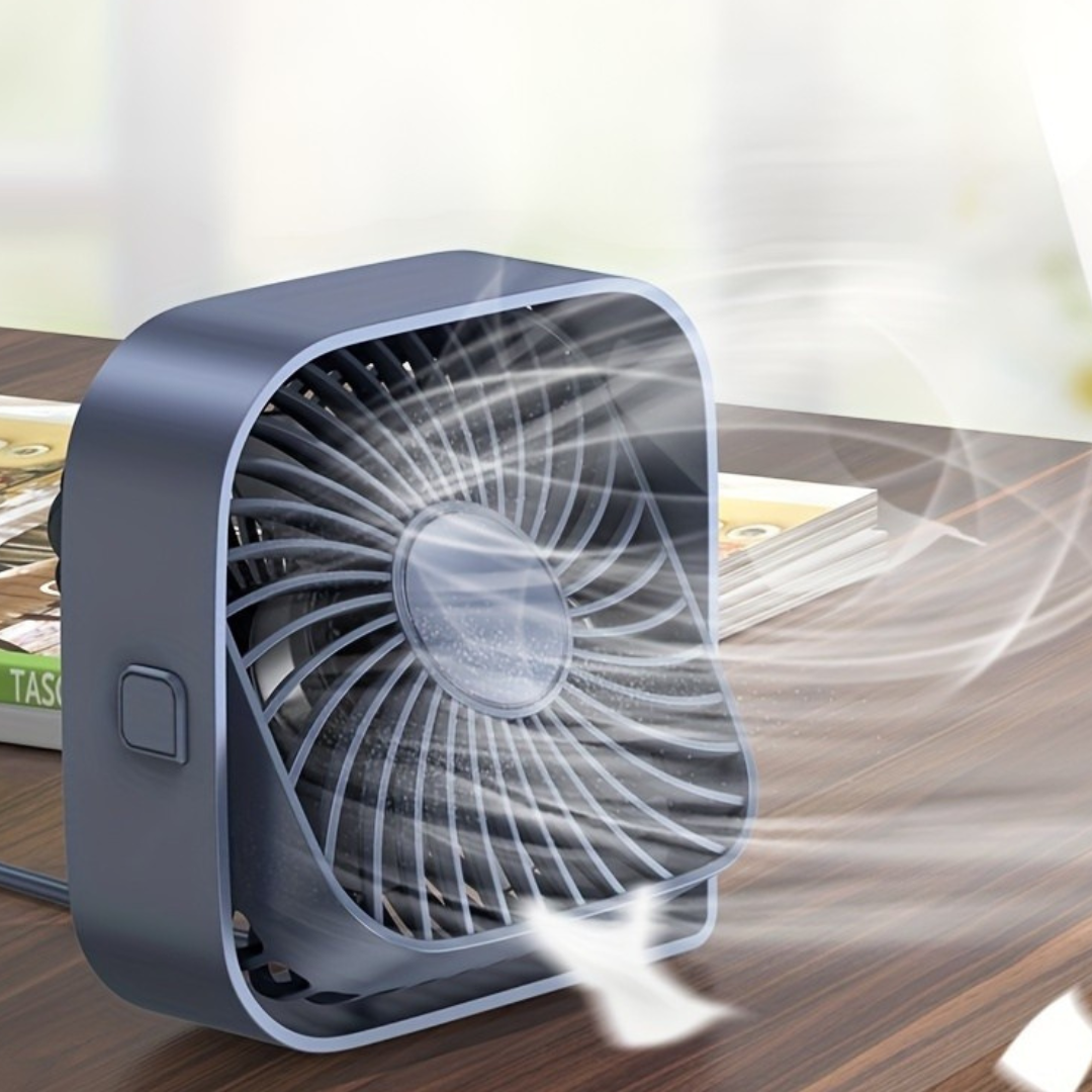 Støjsvag USB Bordventilator med 360° Rotation