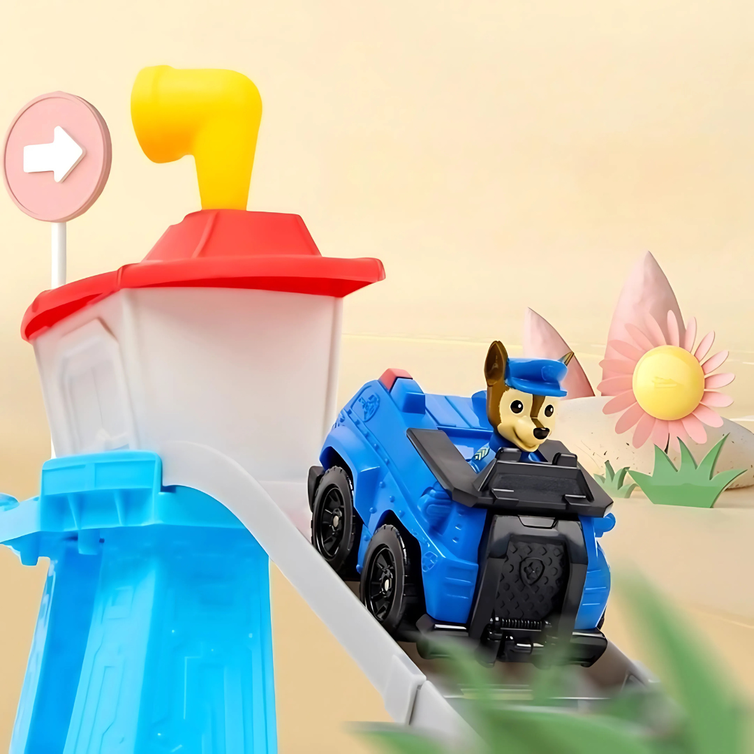 Färgglatt leksaksramptorn för kreativ lek och motorik