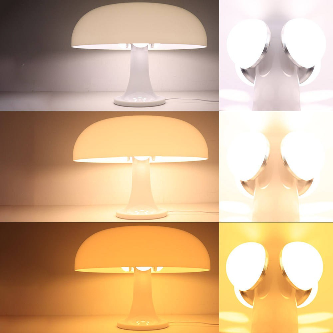 Stilren Svampebordlampe med Justerbar Belysning