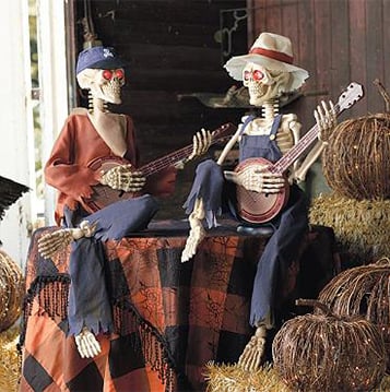 Ljudaktiverad Halloween-dekoration med musik och ljus - Animerade skelett