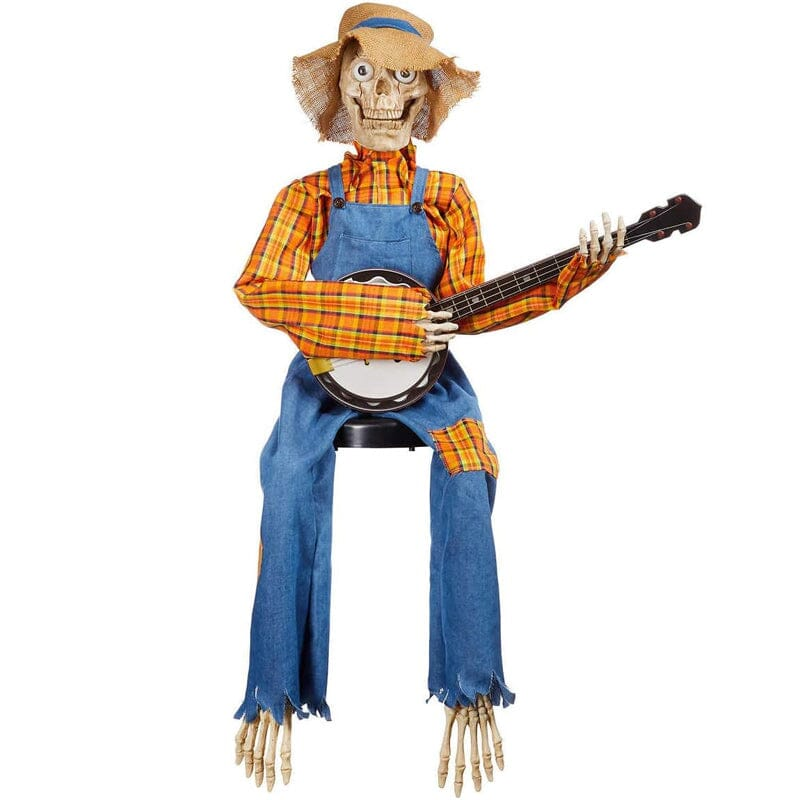 Ljudaktiverad Halloween-dekoration med musik och ljus - Animerade skelett
