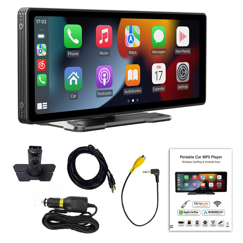 Trådløs Bilskærm med Touch & Stemmestyring for Sikker Kørsel