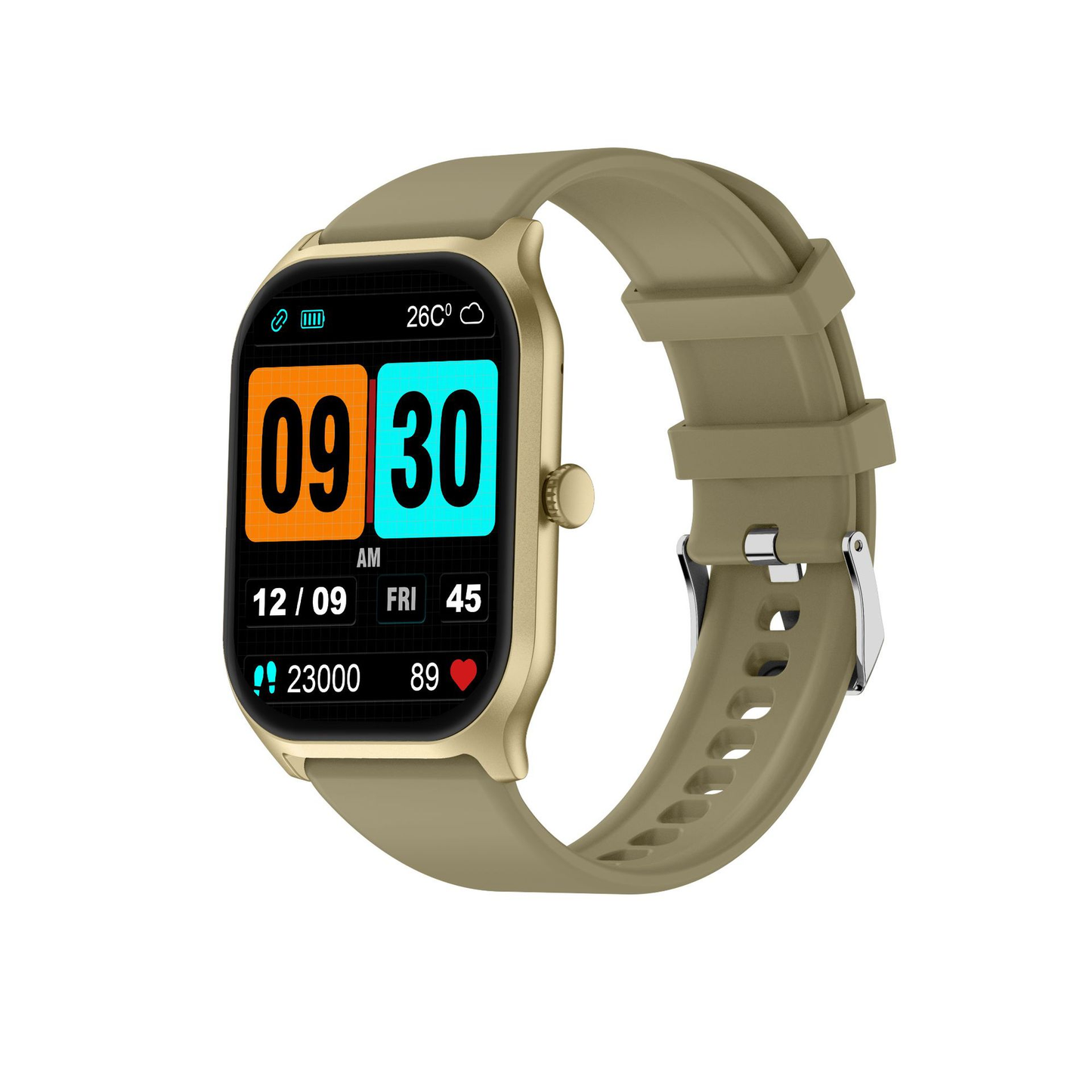 Smartwatch med stor skärm och avancerad hälsoövervakning