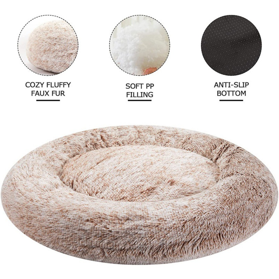 Ortopædisk Hundeseng i Plys – Beroligende Komfort til Kæledyr