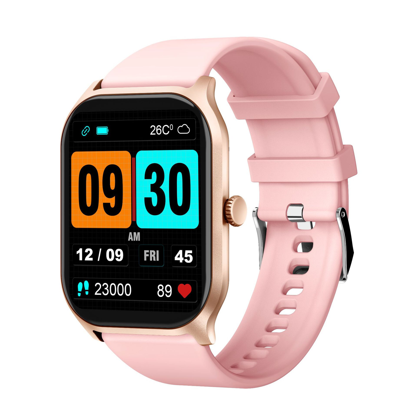 Smartwatch med stor skärm och avancerad hälsoövervakning