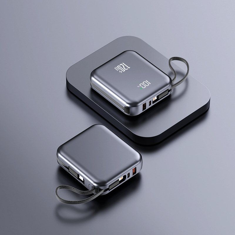 Effektiv 20000mAh Powerbank med Hurtigopladning og Type-C Kabel