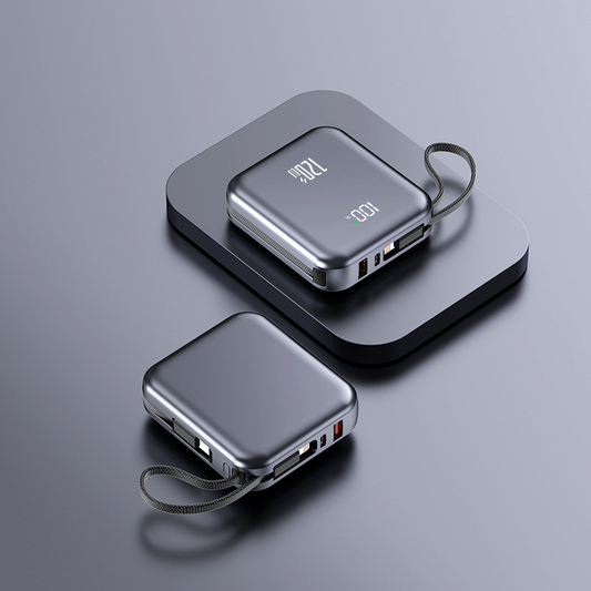 Effektiv 20000mAh Powerbank med Hurtigopladning og Type-C Kabel