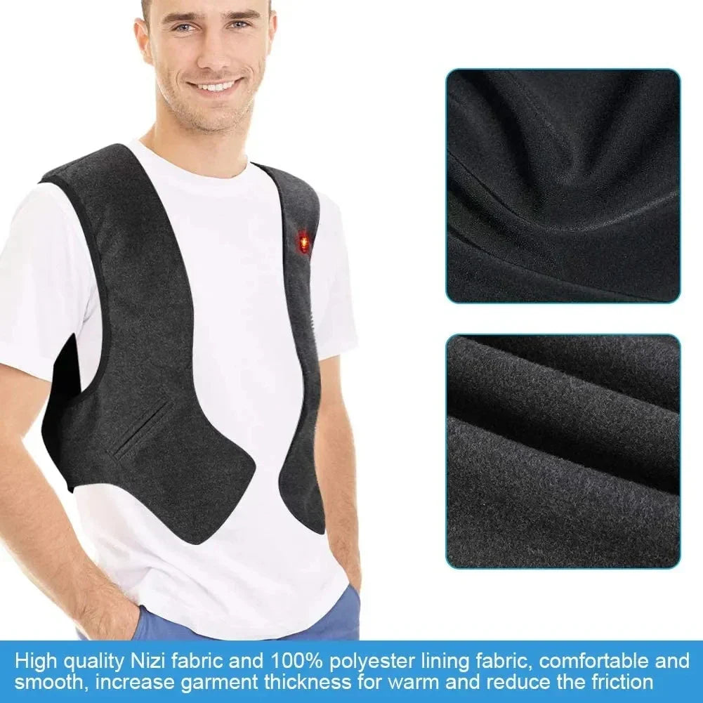 USB-Heated Vest for Men - Comfortable Warmth on the Go