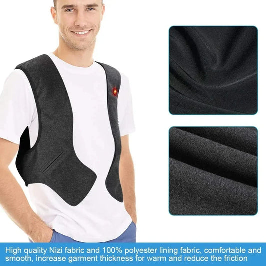 USB-Heated Vest for Men - Comfortable Warmth on the Go