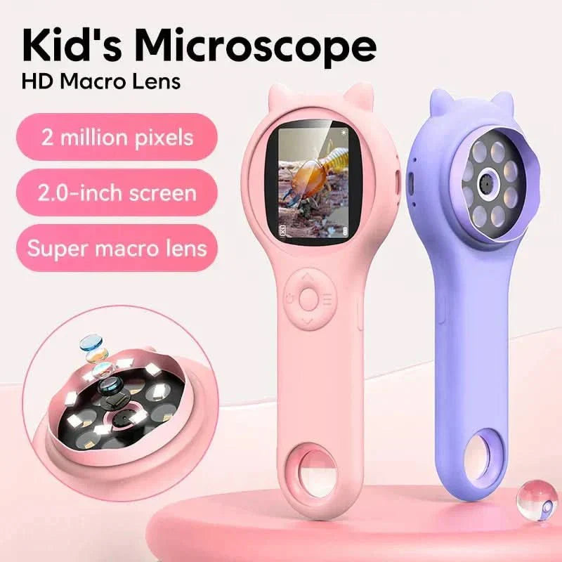 Mikroskop för barn med foto- och videoinspelning