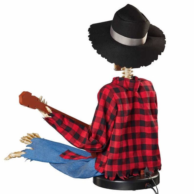 Ljudaktiverad Halloween-dekoration med musik och ljus - Animerade skelett