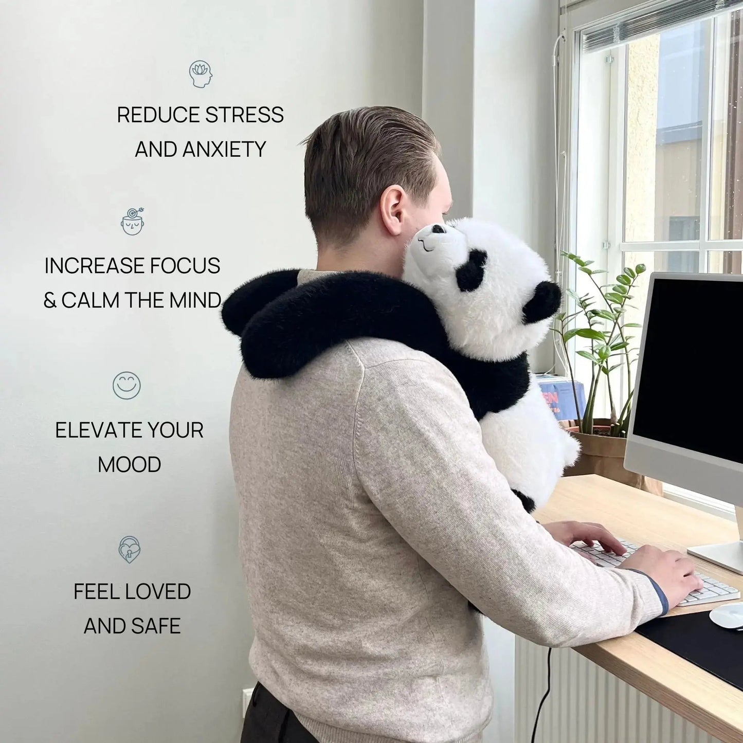 Avslappnande kramkudde för stressreducering och bättre sömn