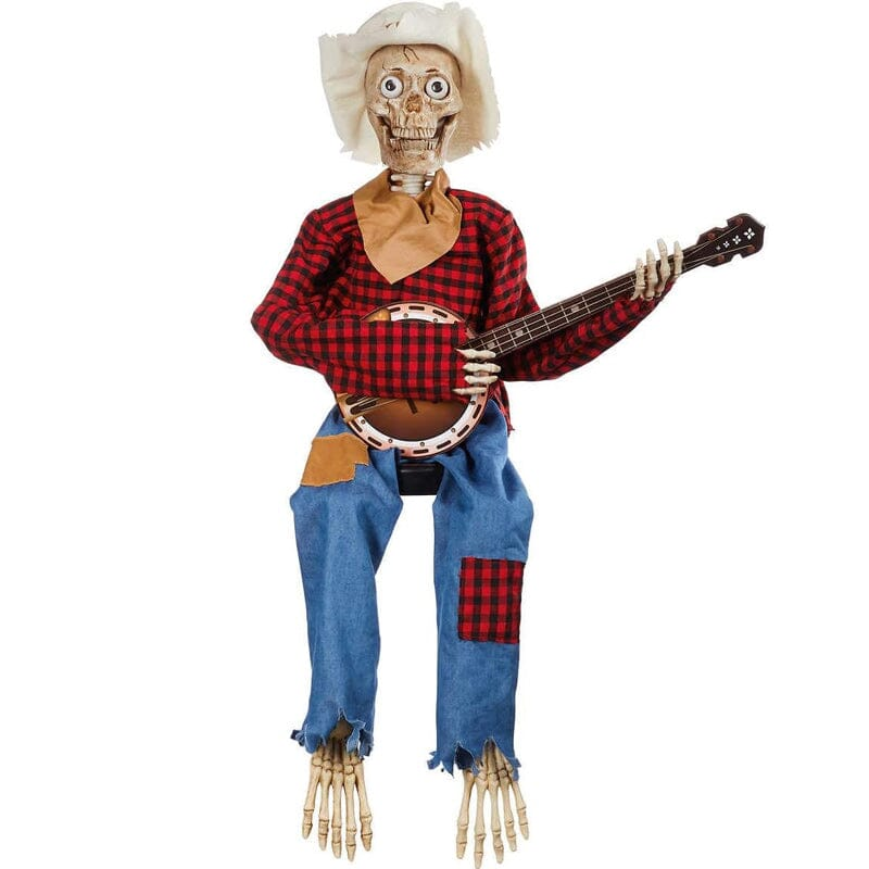 Ljudaktiverad Halloween-dekoration med musik och ljus - Animerade skelett