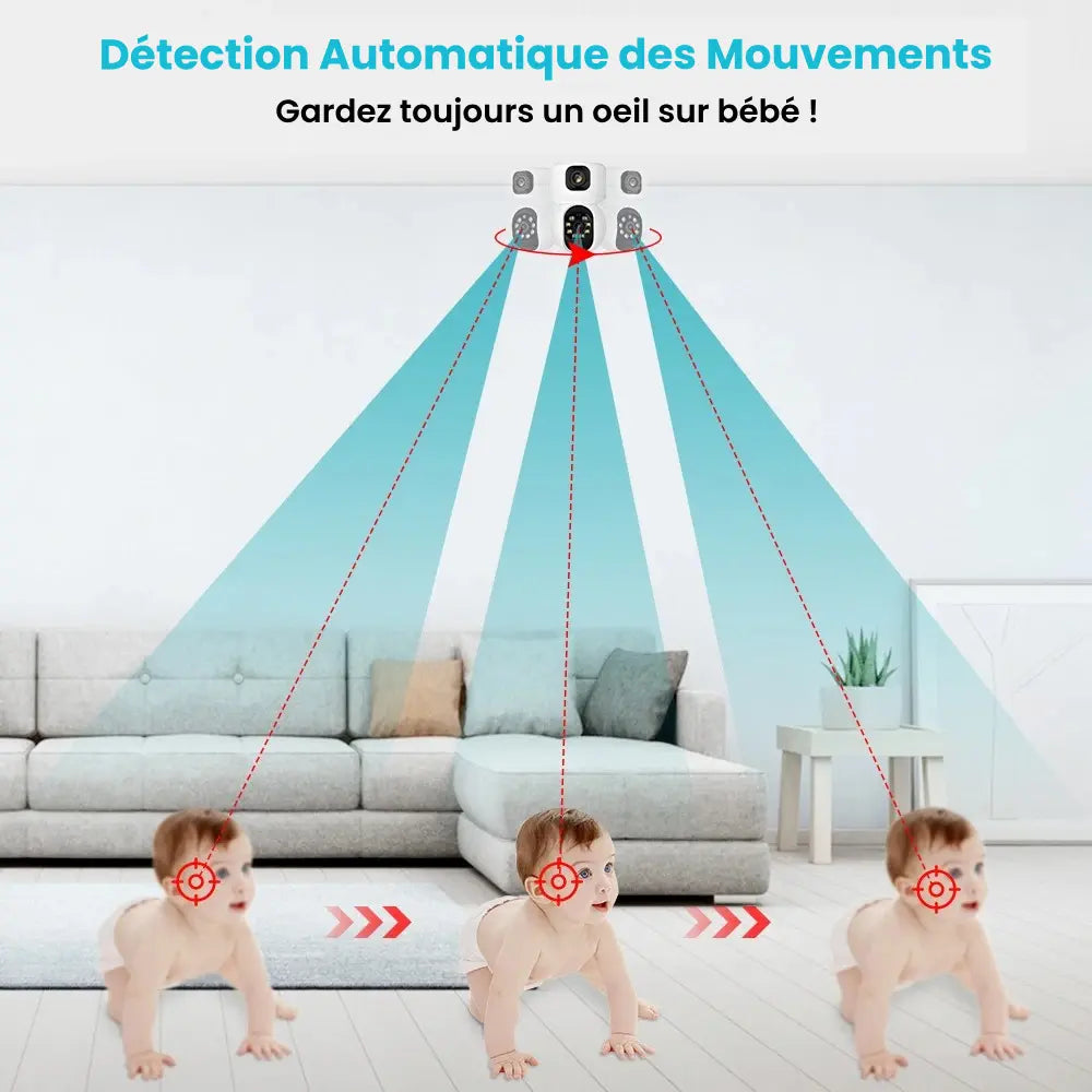 Smart babyvakt med 360° övervakning och 2K HD