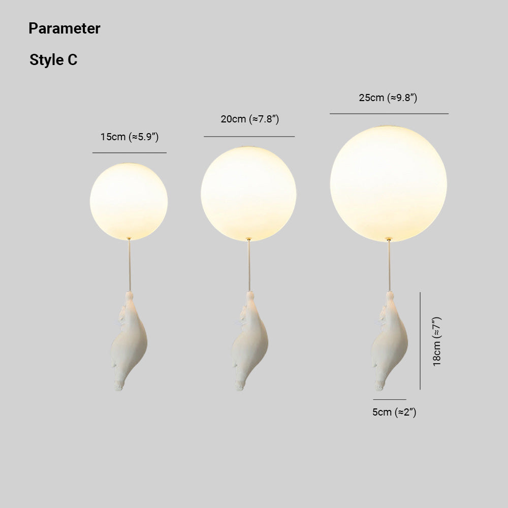 Moderne LED-plafondlampe med ballon-design - Stilfuld belysning