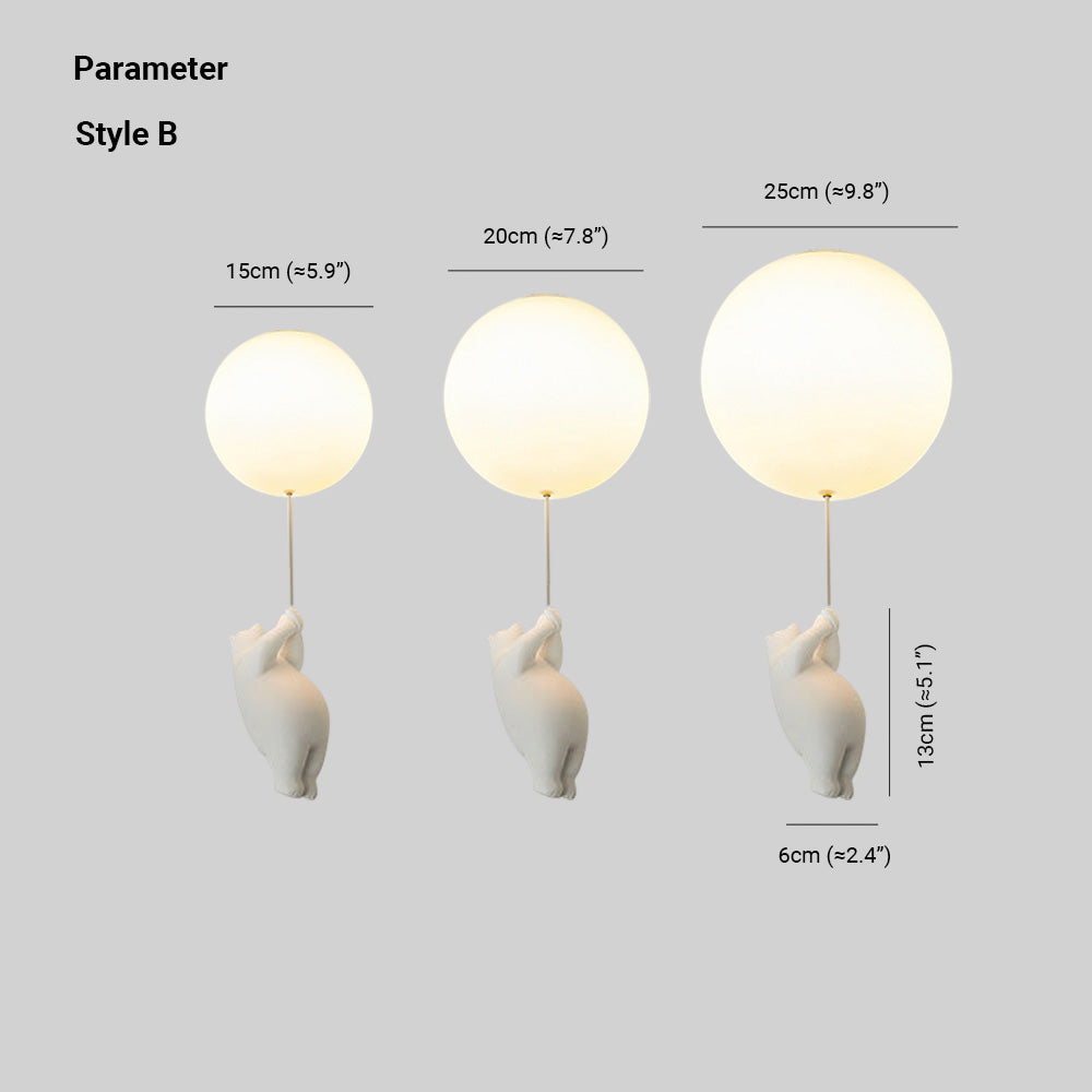 Moderne LED-plafondlampe med ballon-design - Stilfuld belysning