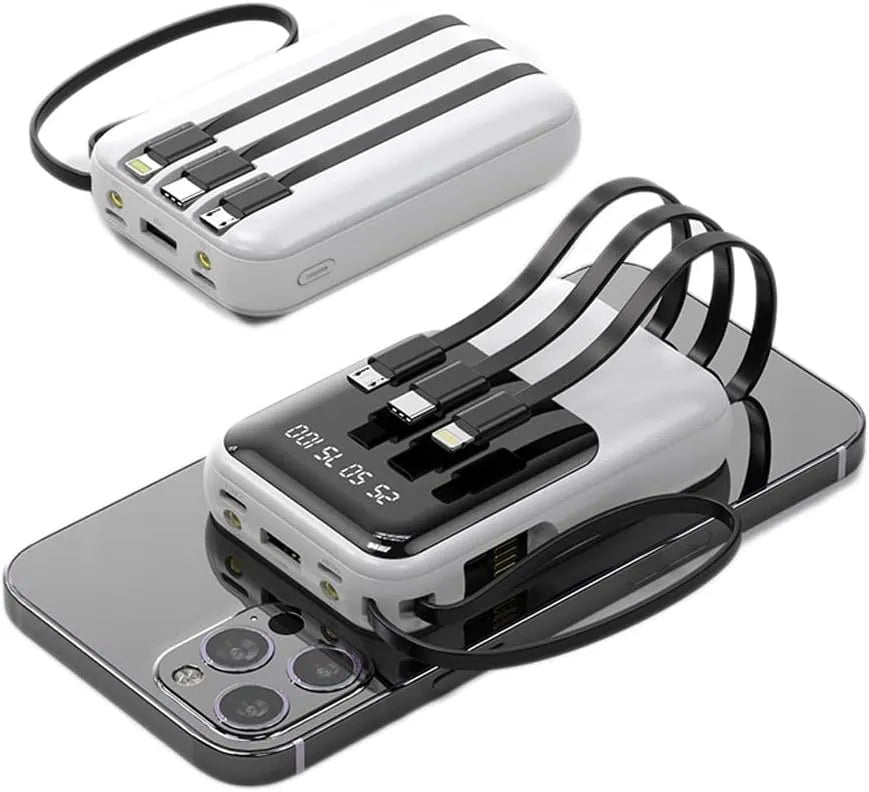 Kompakt Powerbank 10000mAh med Hurtigopladning & LED Display