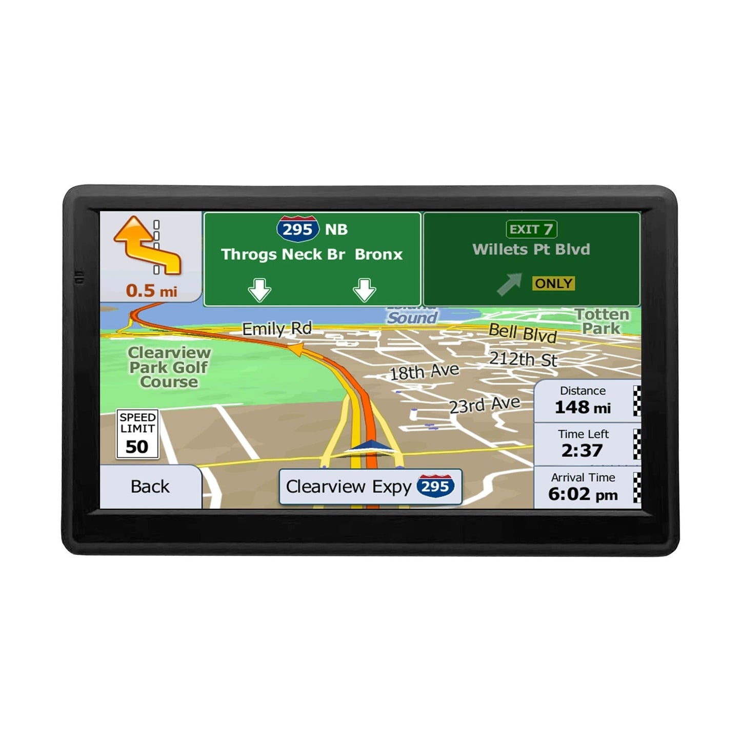7" GPS-navigationssystem för bilar och lastbilar med trafikinformation i realtid