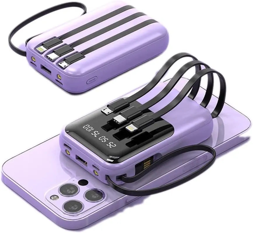 Kompakt Powerbank 10000mAh med Hurtigopladning & LED Display
