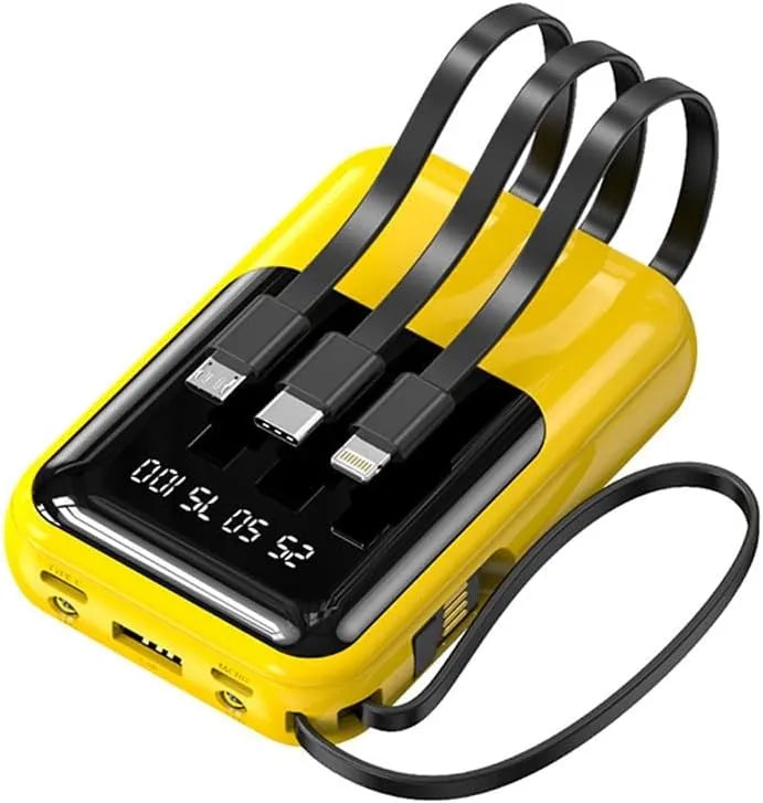 Kompakt Powerbank 10000mAh med Hurtigopladning & LED Display