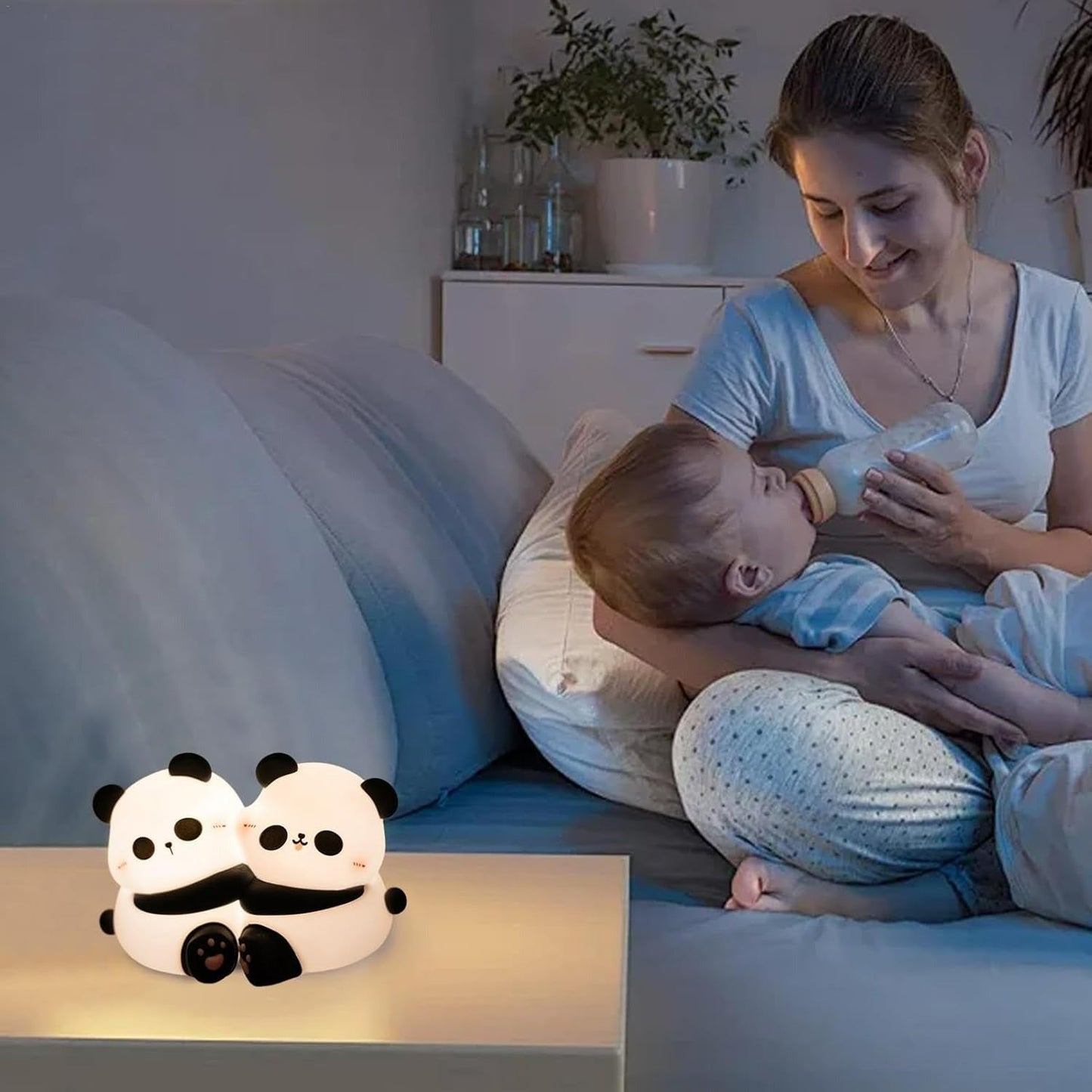 Bärbar Nattlampa i Silikon – Lugnande och Uppladdningsbar