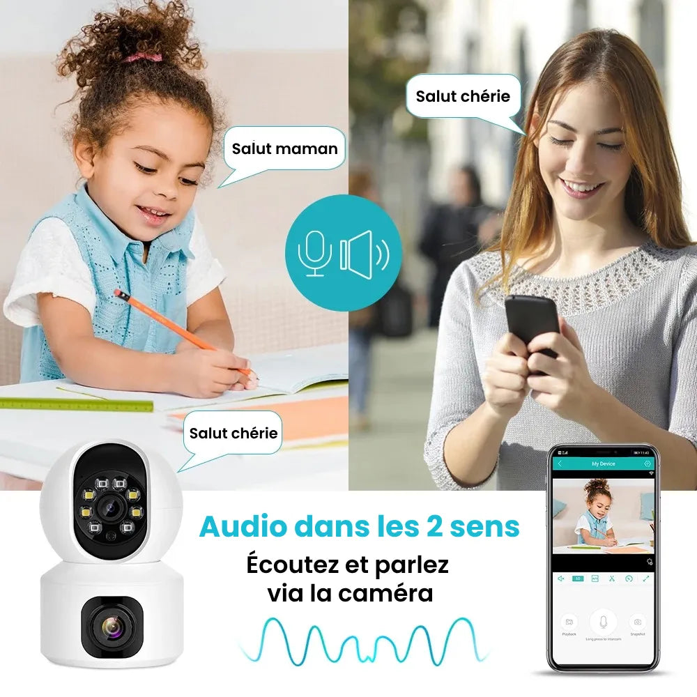 Smart babyvakt med 360° övervakning och 2K HD