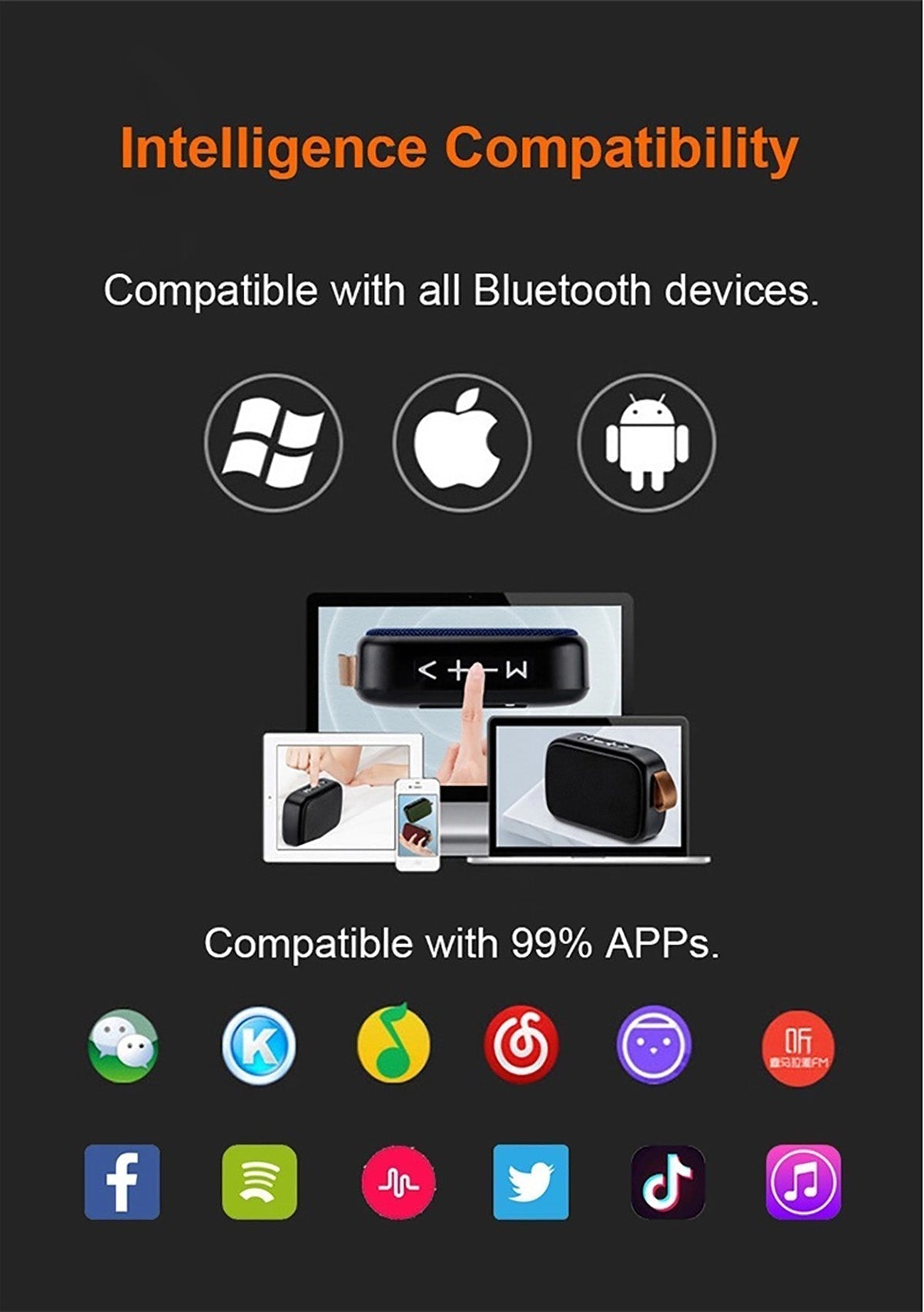Bærbar Bluetooth Højttaler - HiFi Stereo Lydoplevelse