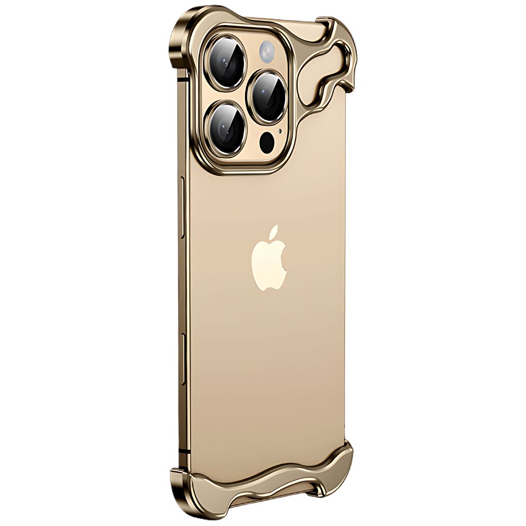 Minimalistisk stødabsorberende iPhone-cover med aluminiumsramme