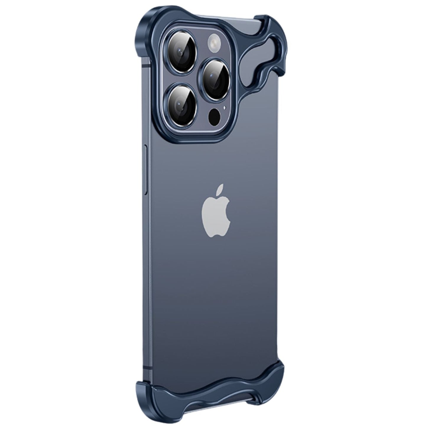 Minimalistisk stødabsorberende iPhone-cover med aluminiumsramme