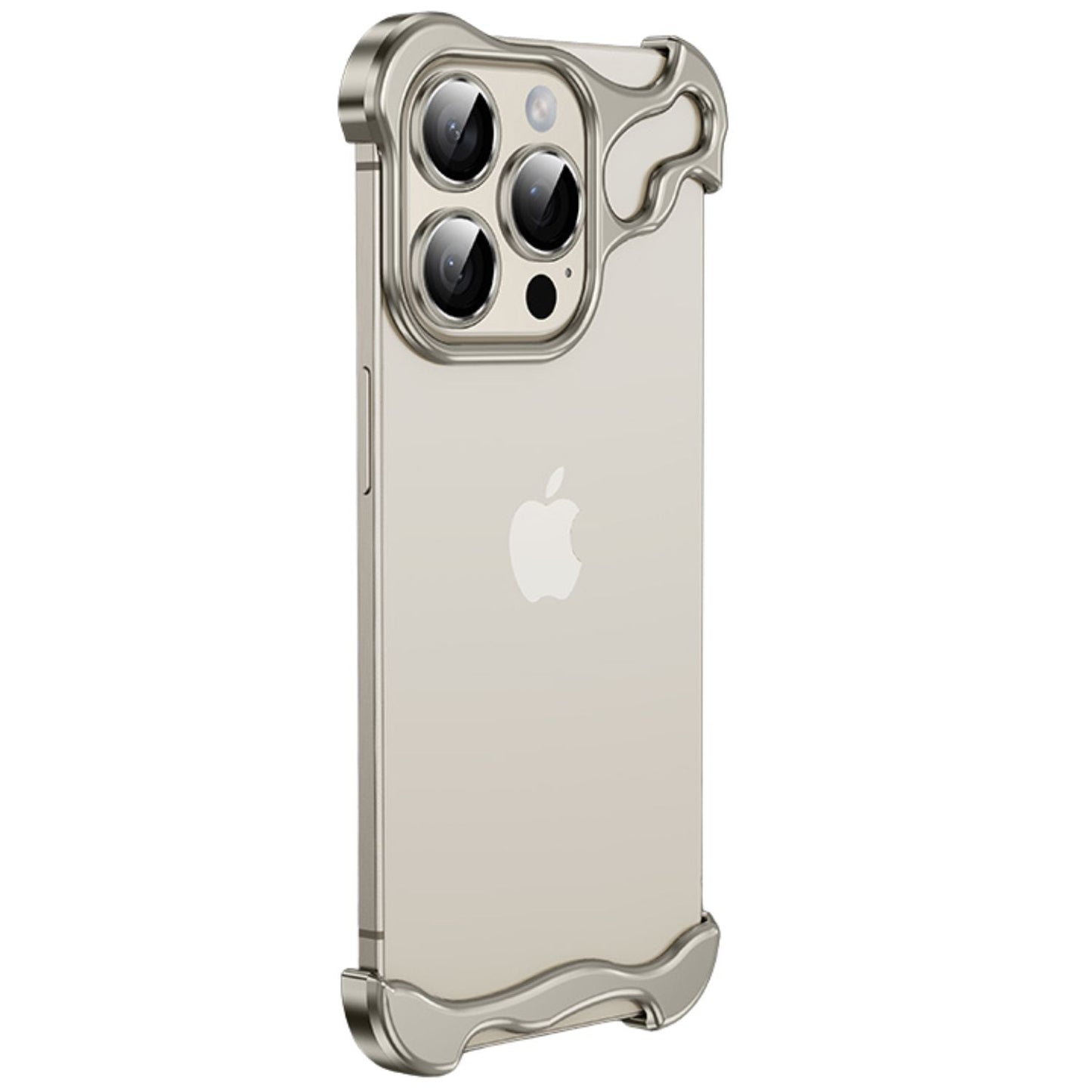Minimalistisk stødabsorberende iPhone-cover med aluminiumsramme