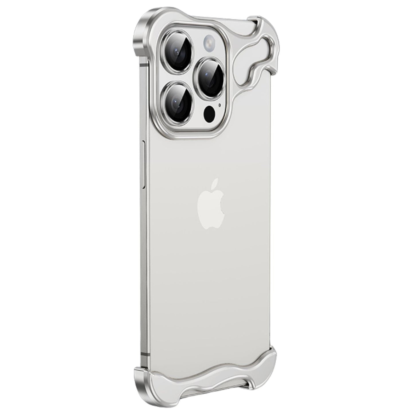 Minimalistisk stødabsorberende iPhone-cover med aluminiumsramme