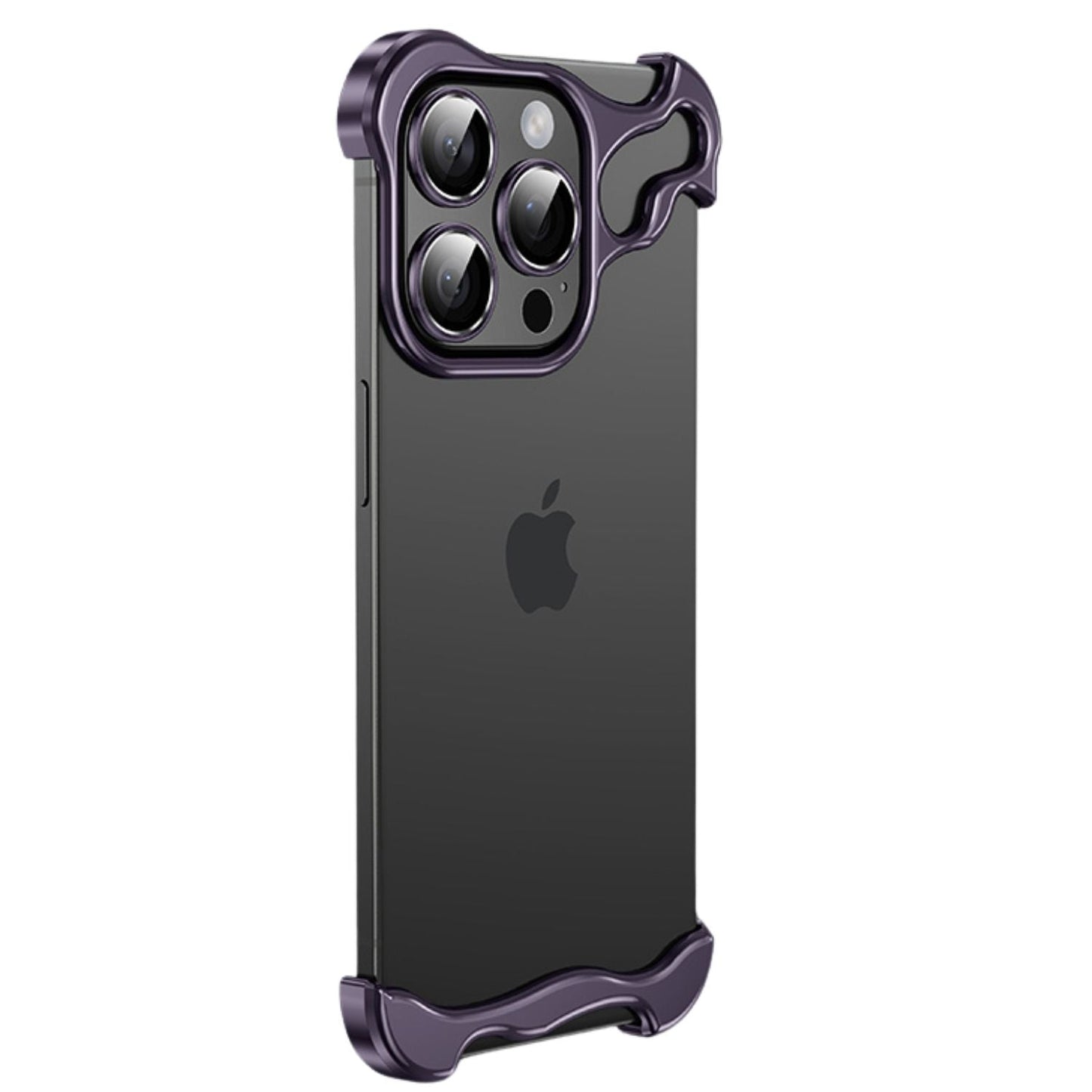 Minimalistisk stødabsorberende iPhone-cover med aluminiumsramme