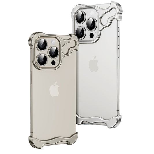 Minimalistisk stødabsorberende iPhone-cover med aluminiumsramme