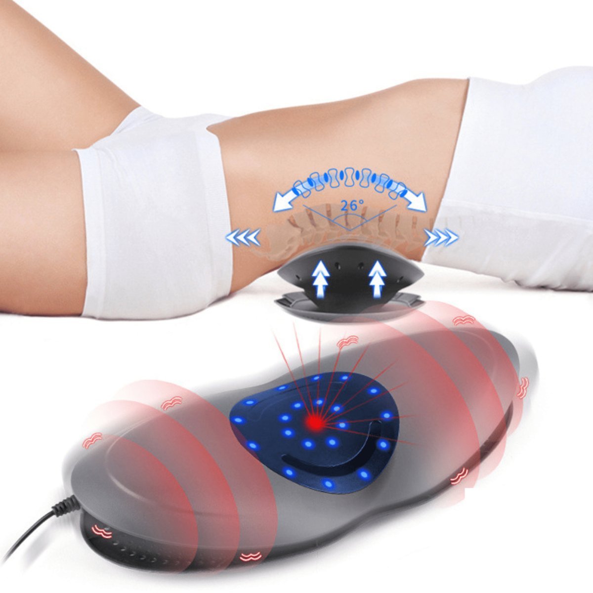 Effektiv Elektrisk Rygmassager med Varme til Smertelindring