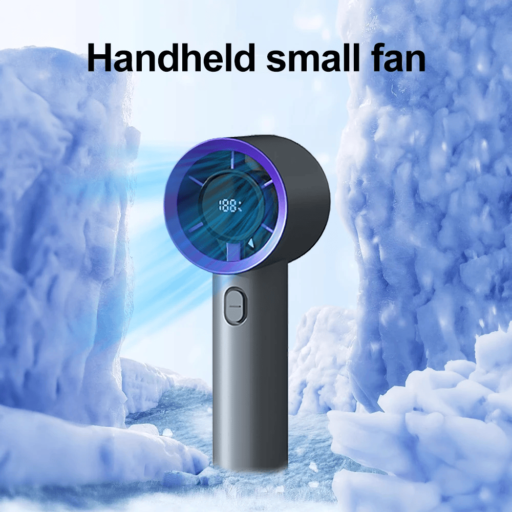 Bærbar Mini Håndventilator med LED Display - Komfort Hvor Som Helst