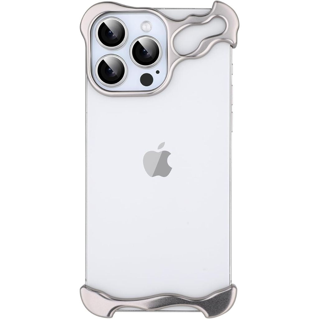 Minimalistisk stødabsorberende iPhone-cover med aluminiumsramme