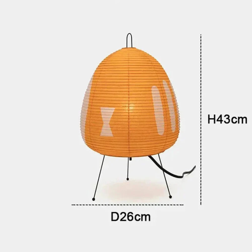 Japansk Papirlampe med Blødt Lys og Stabilt Design