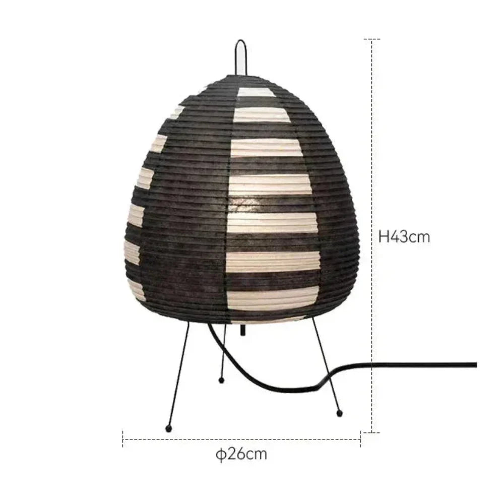 Japansk Papirlampe med Blødt Lys og Stabilt Design