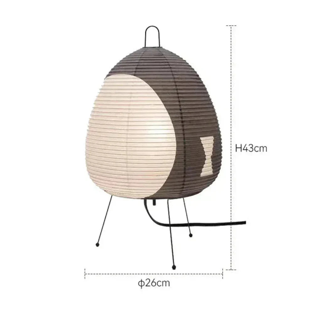Japansk Papirlampe med Blødt Lys og Stabilt Design