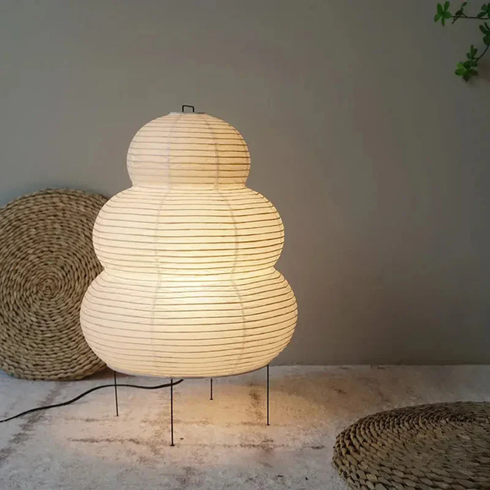 Japansk Papirlampe med Blødt Lys og Stabilt Design