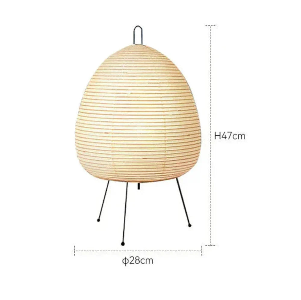 Japansk Papirlampe med Blødt Lys og Stabilt Design