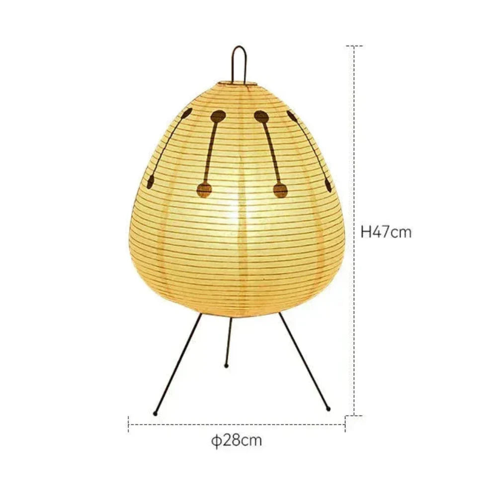 Japansk Papirlampe med Blødt Lys og Stabilt Design