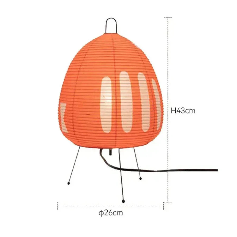 Japansk Papirlampe med Blødt Lys og Stabilt Design