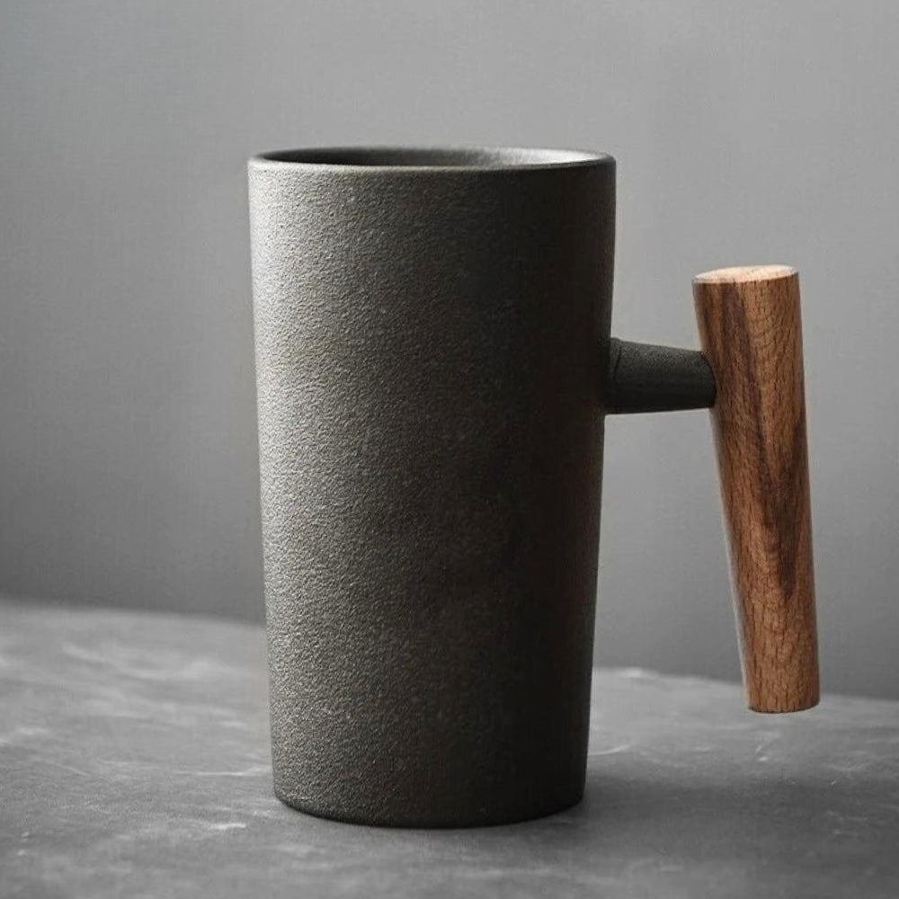 Ergonomisk Keramisk Lattekopp – Mikrovågsugns- och Diskmaskinssäker