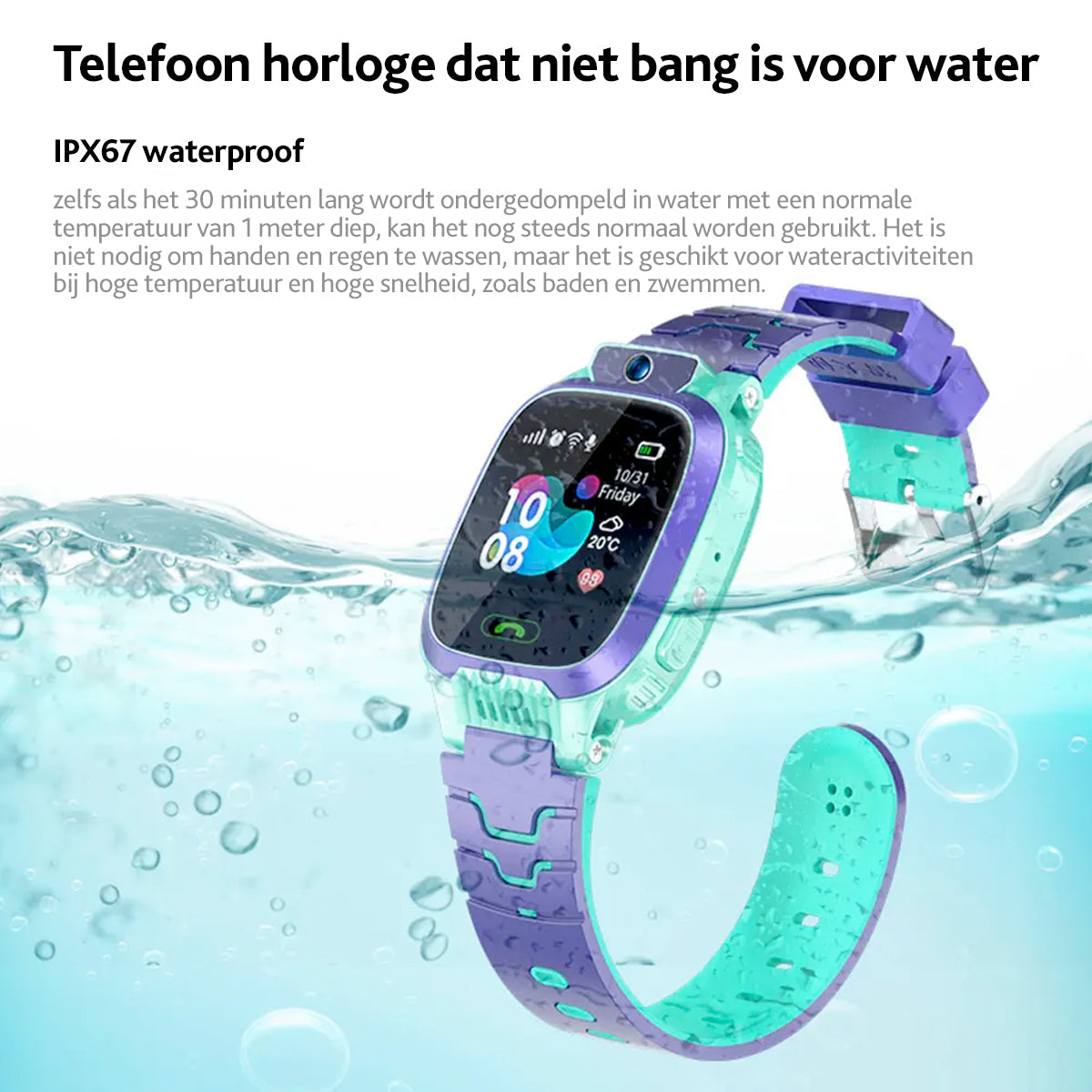 JuniorSafe GPS Smartwatch - Sikkerhed og Underholdning for Børn
