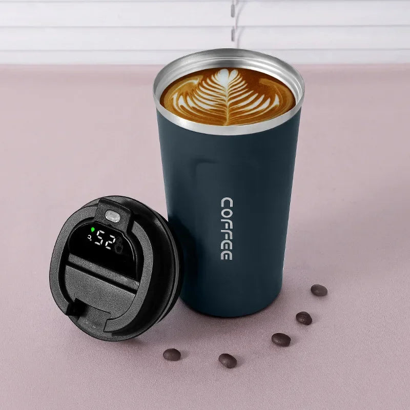 Smart Termokop i Rustfrit Stål med Temperaturdisplay – ChillGuard