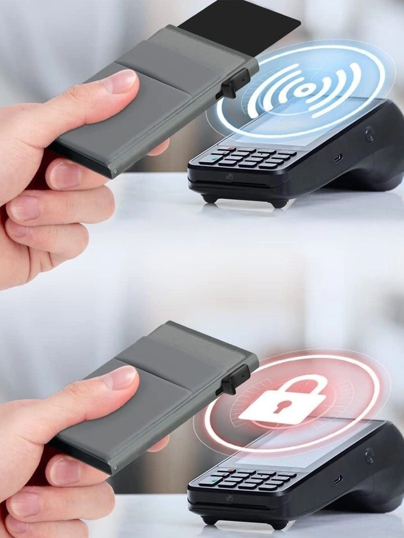 Slim Metal Kortholder med RFID Beskyttelse