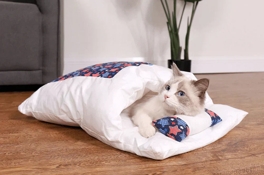 Vintersovpåse för Katter – CozyPaws DreamNest
