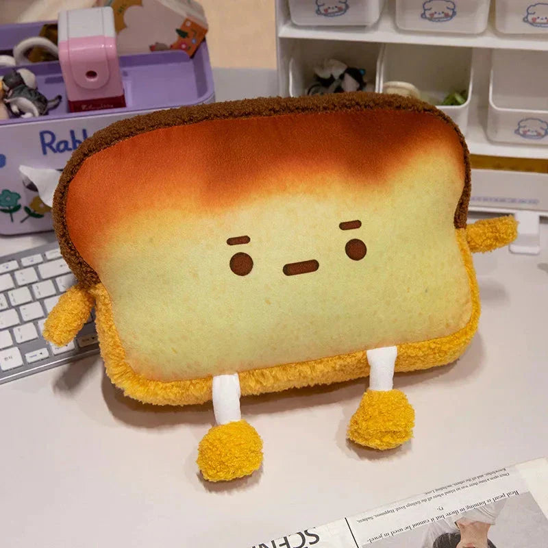 Emoji Toast Kudde för Vänner - Mjuk Plysch Nackstöd