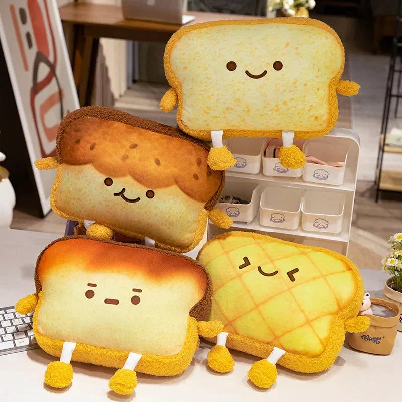 Emoji Toast Kudde för Vänner - Mjuk Plysch Nackstöd